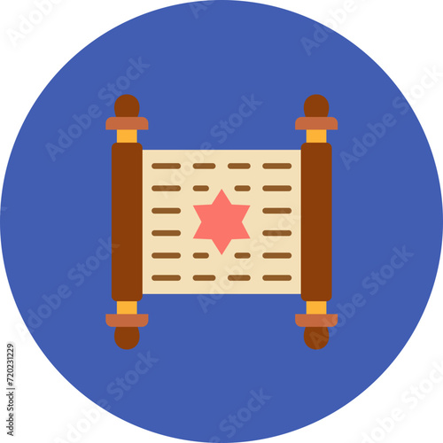 Torah icon vector image. Can be used for History.