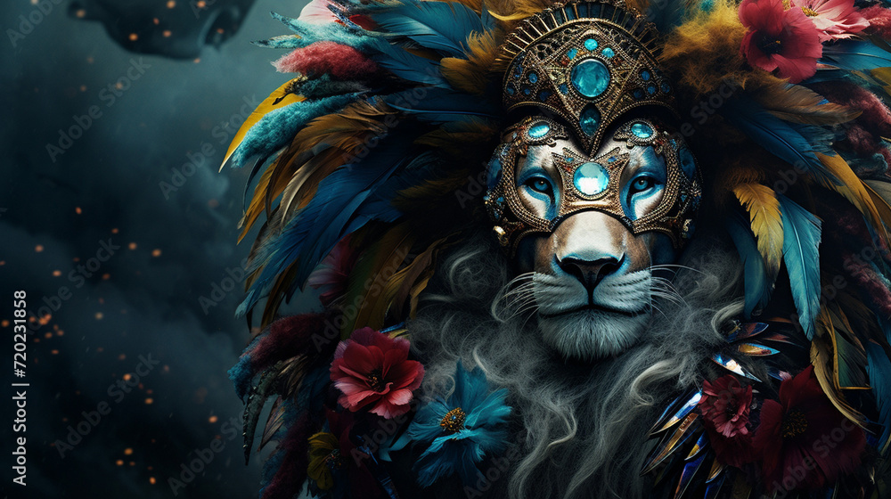 Naklejka premium Carnival Wonderland: Bright and fantastic world with carnival buildings