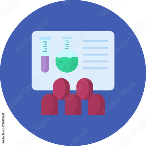 Chemistry Seminar icon vector image. Can be used for Chemistry.