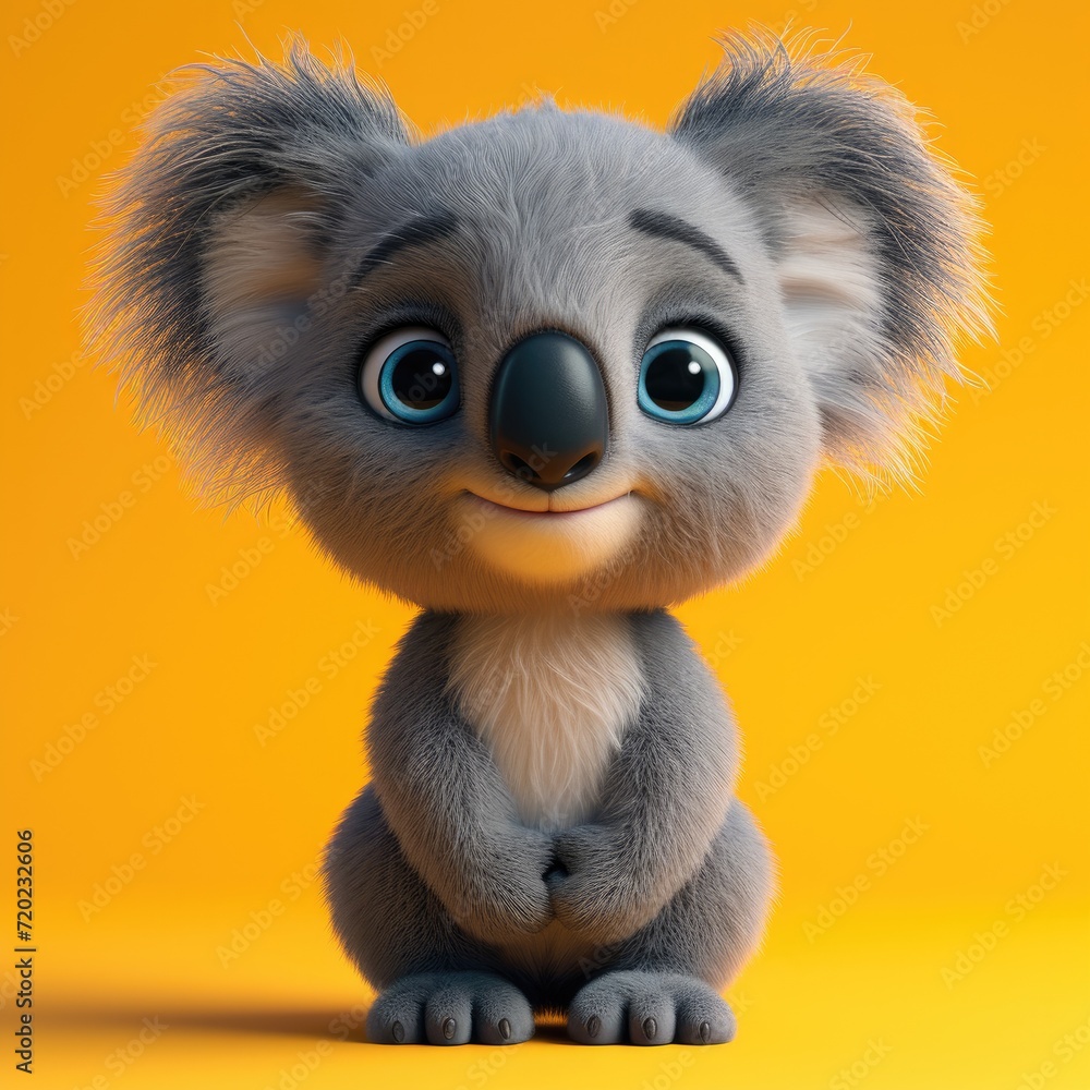 Cute Koala, blue eyes, front view