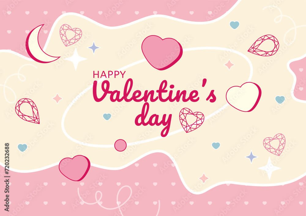 Happy valentine's day banner