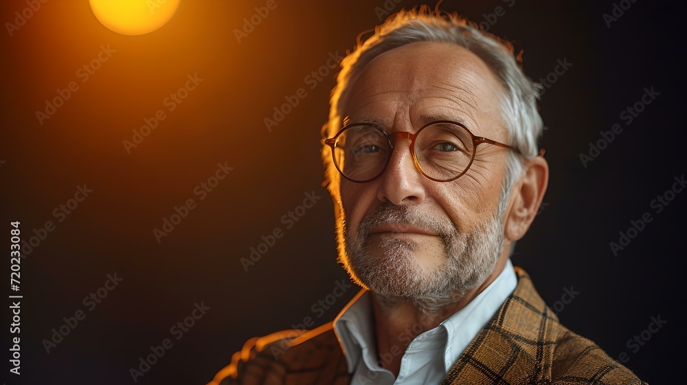 Elderly man with a contemplative gaze in moody lighting. portraiture of wisdom and experience. AI Elderly man with a contemplative gaze in moody lighting. portraiture of wisdom and experience. AI