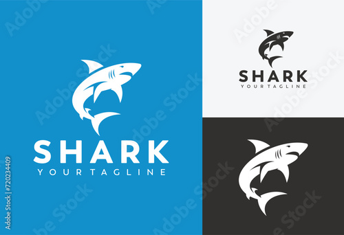 shark logo vector icon illustration photo