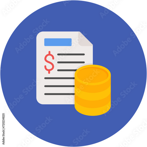 Financial Database icon vector image. Can be used for Accounting.