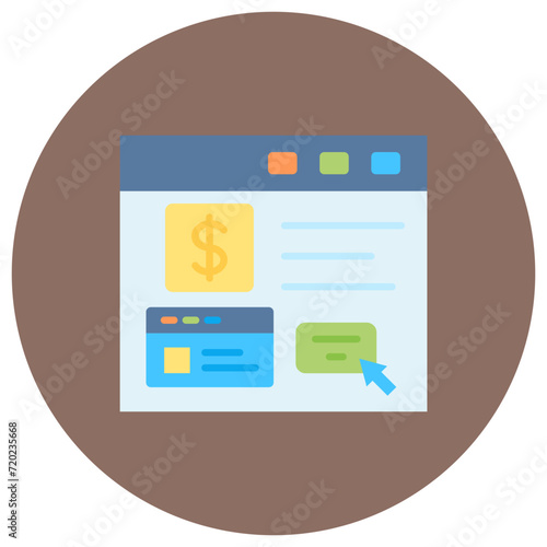 Online Card Payment icon vector image. Can be used for Banking and Finance.