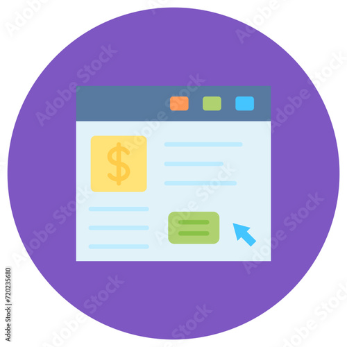 Online Payment icon vector image. Can be used for Banking and Finance.