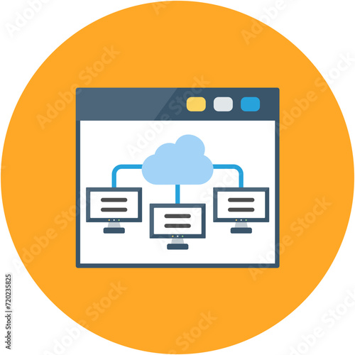 Cloud Computing icon vector image. Can be used for SEO and SEM.