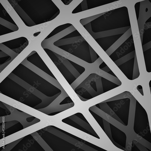 Abstract vector background of lines, black bionic wallpaper, many layers, abstraction composition, futuristic dark pattern