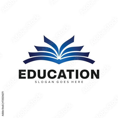 Minimalist and modern book logo for education and organization theme. Also great for company logos, brands, for icons, labels, etc