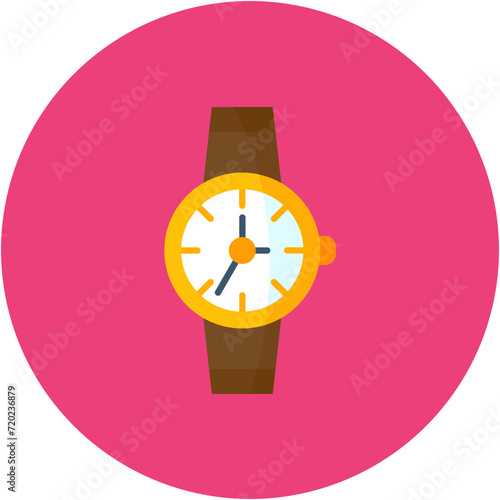 Wristwatch icon vector image. Can be used for Fashion.