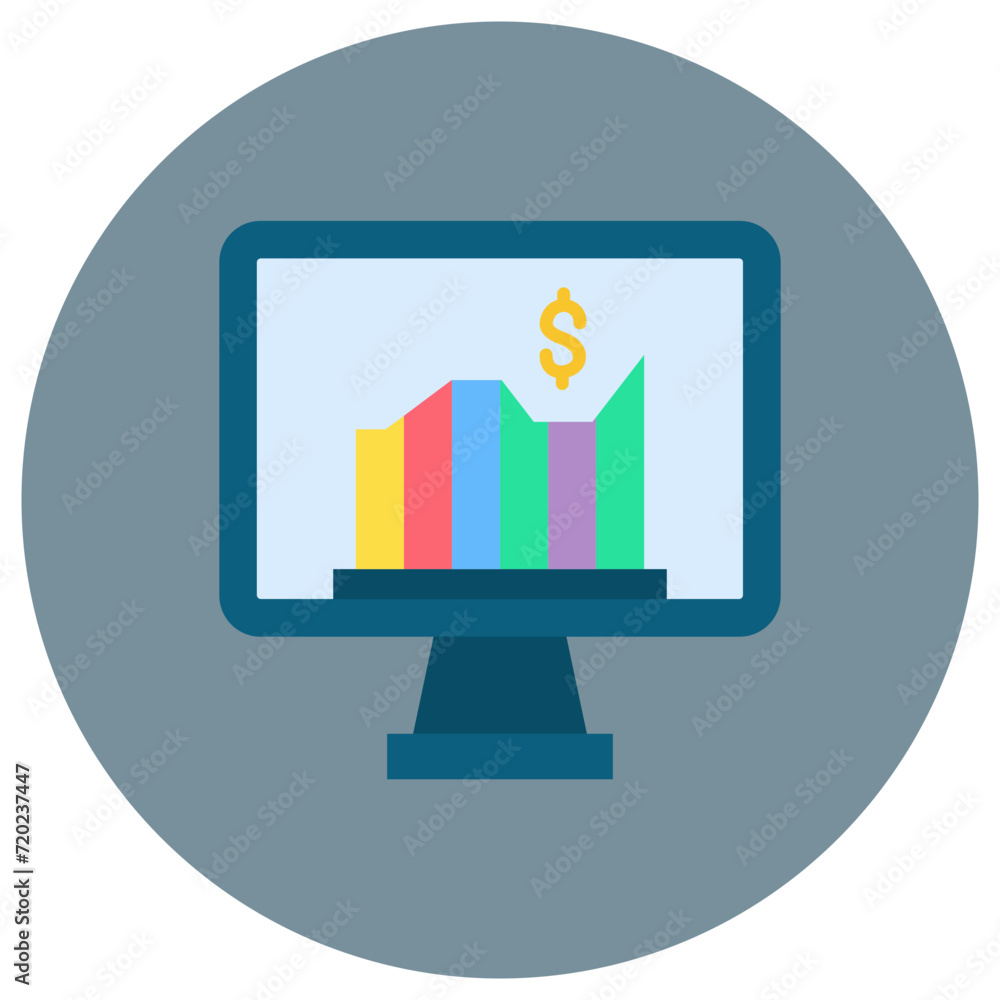 Market Statistics icon vector image. Can be used for Business Startup. Market Statistics icon vector image. Can be used for Business Startup.