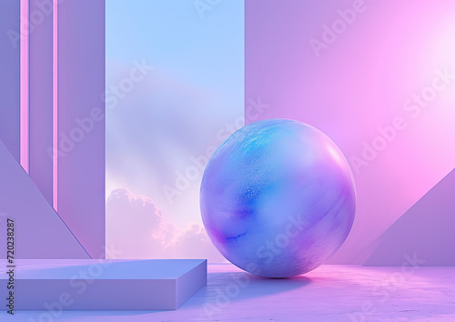 Spheres of Elegance: Abstract 3D Art in Pastel Tones © Coolmer