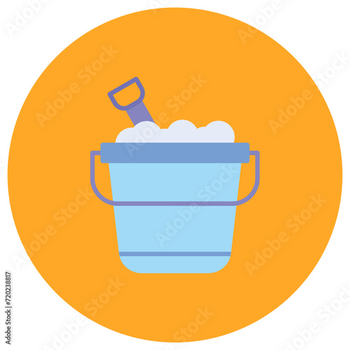 Sand Bucket icon vector image. Can be used for Summer.