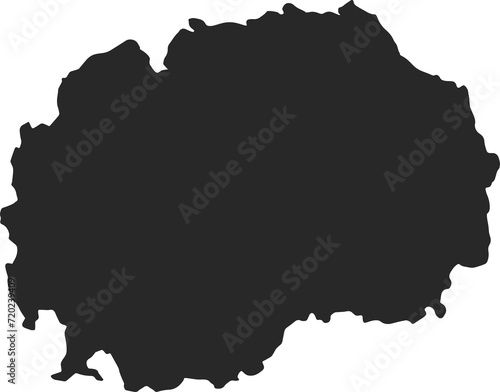 country map northern macedonia photo
