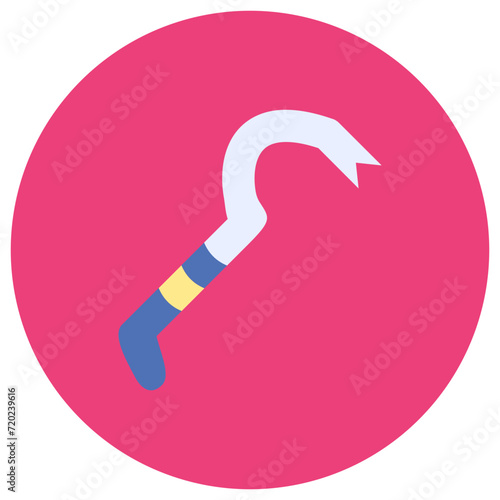 Crowbar icon vector image. Can be used for Firefighter.