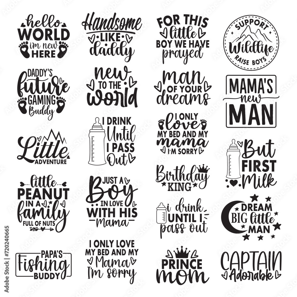 Fototapeta premium 21 Baby Boy design Bundle