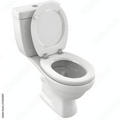 Toilet seat and lid isolated on white background, png 