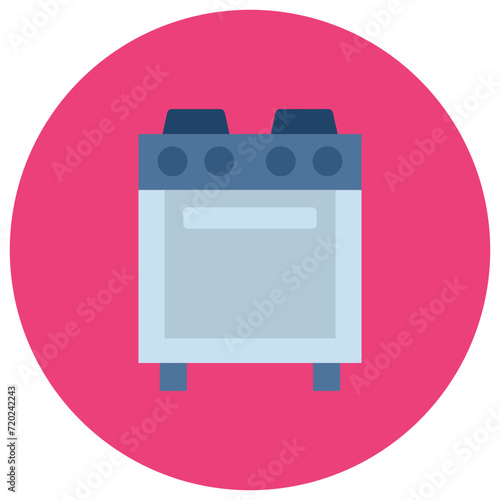 Gas Stove icon vector image. Can be used for Homeware.