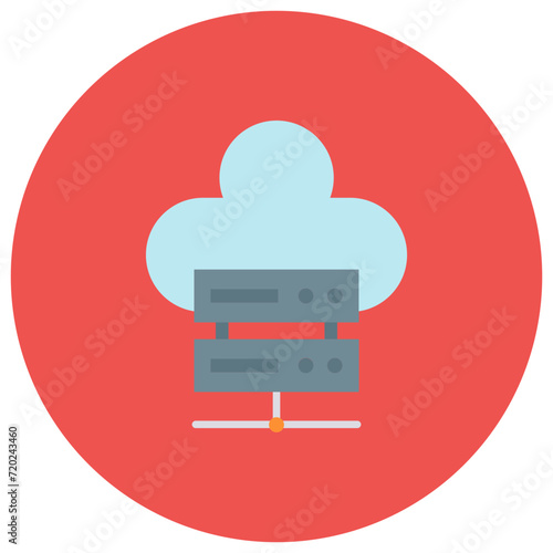 Online Server icon vector image. Can be used for Web Hosting.