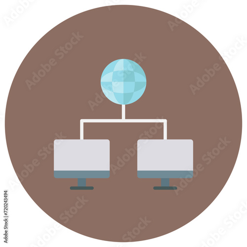 Worldwide Network icon vector image. Can be used for Web Hosting.