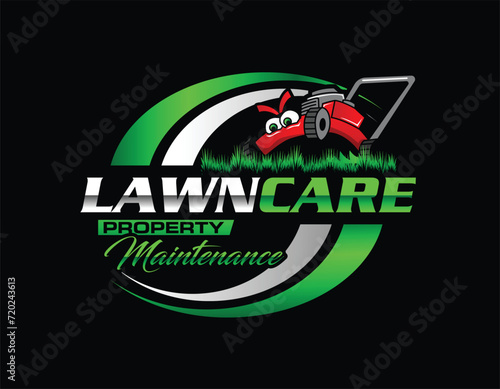 Lawn Care Property Business Logo Design Template