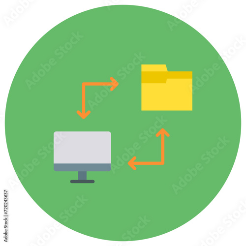 File Transfer icon vector image. Can be used for Web Hosting.