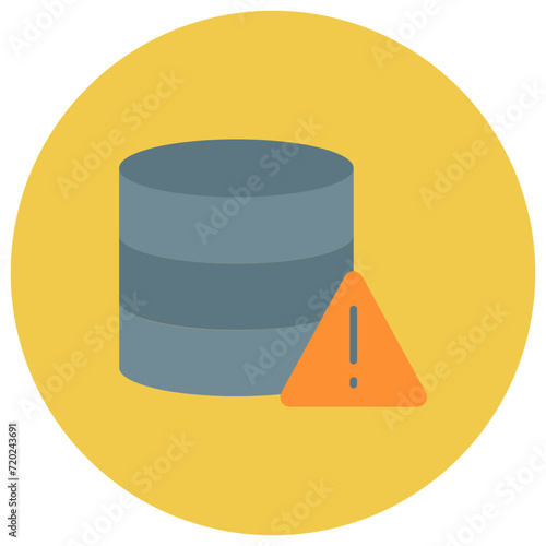 Database Alert icon vector image. Can be used for Web Hosting.