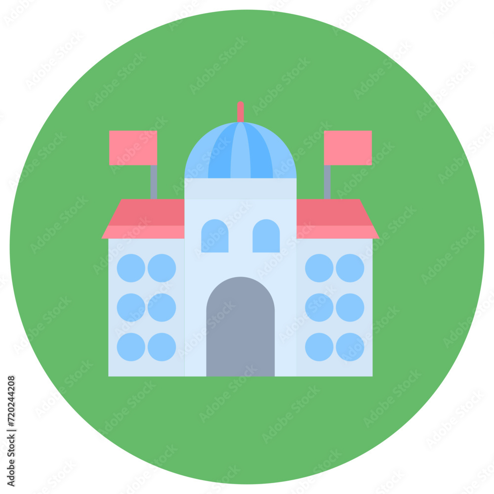 Government Building icon vector image. Can be used for City Elements.