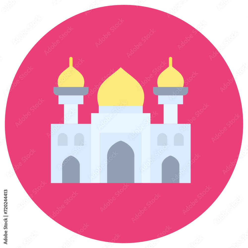Mosque icon vector image. Can be used for City Elements.
