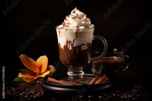 chocolate with whipped cream