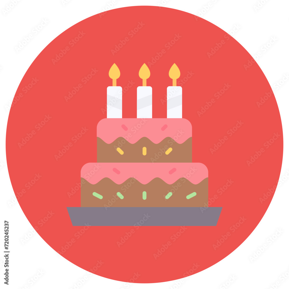 Birthday Cake icon vector image. Can be used for Family Life. Birthday Cake icon vector image. Can be used for Family Life.
