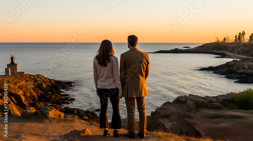 A loving couple is having f...