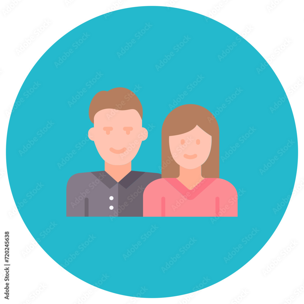 Couple icon vector image. Can be used for Family Life.