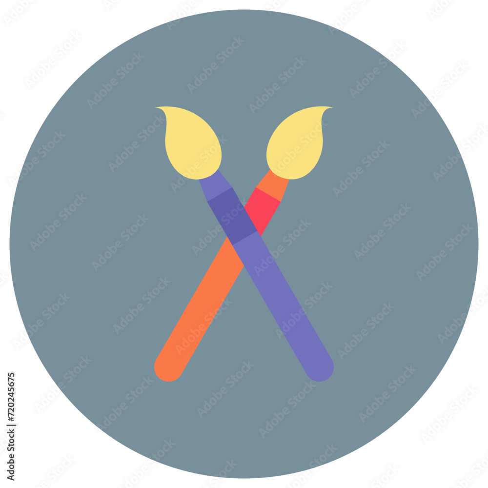 Paint Brushes icon vector image. Can be used for Education. Paint Brushes icon vector image. Can be used for Education.