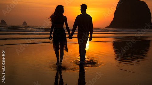 A loving couple is having f...