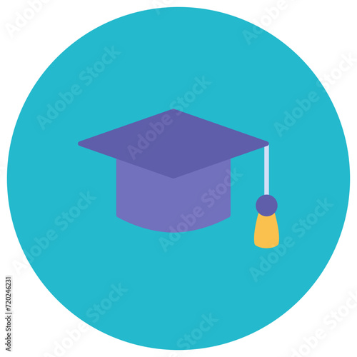 Graduation Hat icon vector image. Can be used for Education.