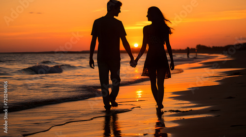 A loving couple is having f...
