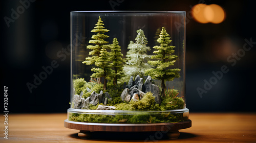 Green souvenir ball trees. ...