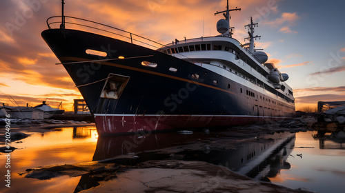 Cruise Ship, beautiful abov...