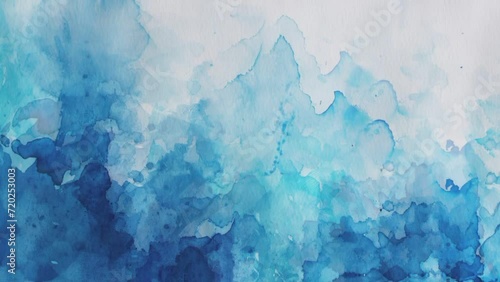 Loop animation of blue watercolor footage