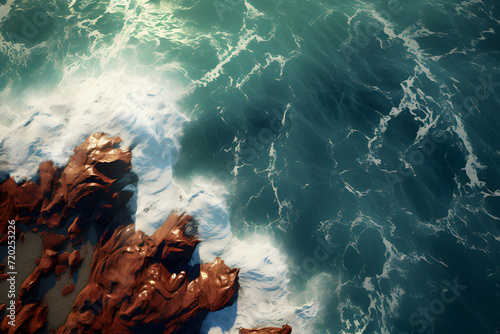 Aerial view of Rock and blu...
