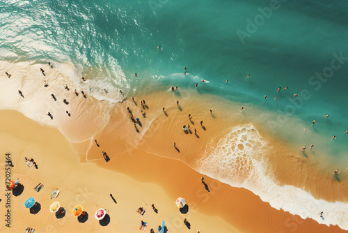 Aerial drone footage of sea...