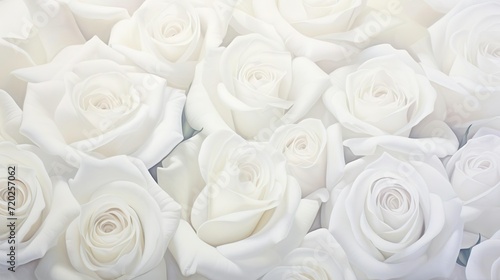 Elegant Roses on Pristine White for Serene Morning
