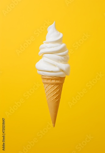 ice cream on a yellow background