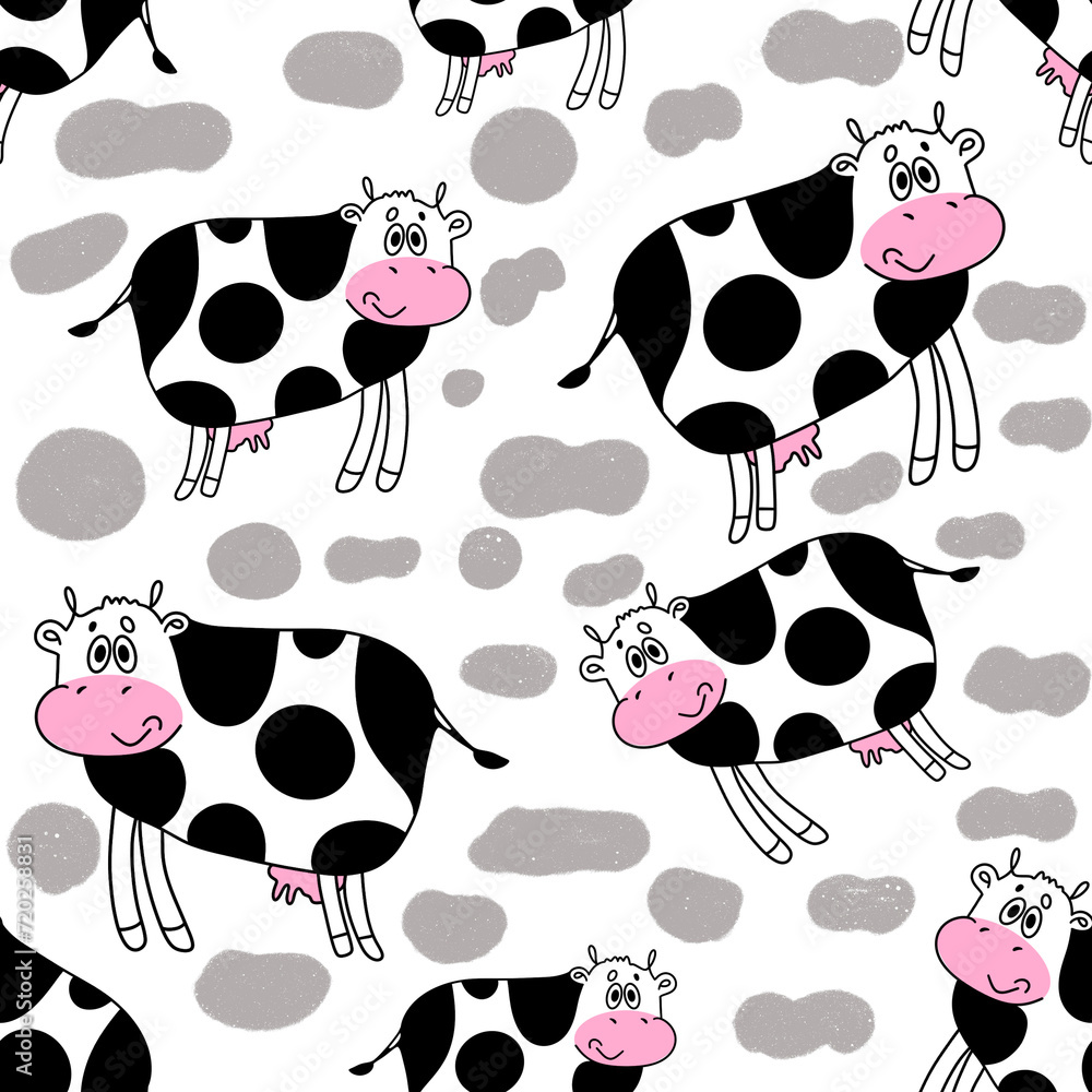 Cute cows switch back and forth. Hand drawn. Seamless animal animal pattern art asia baby backdrop background bear beautiful black cartoon character child childish china cute decor
Cute cows switch back and forth. Hand drawn. Seamless animal animal pattern art asia baby backdrop background bear beautiful black cartoon character child childish china cute decor