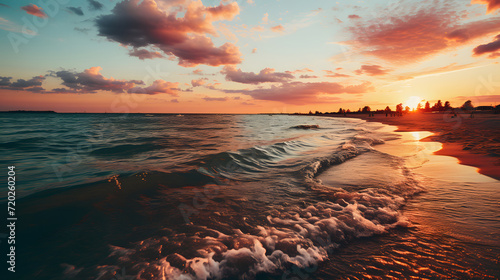 Sunset or sunrise orange la...