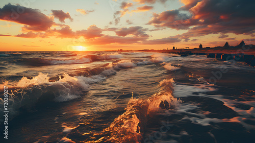 Sunset or sunrise orange la...