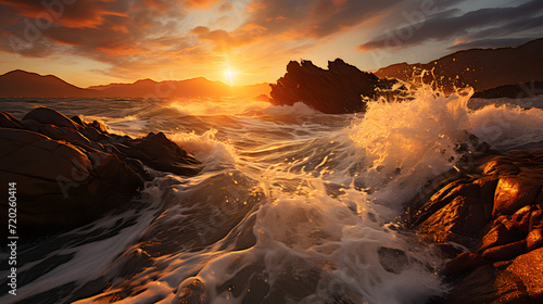 Sunset or sunrise orange la...