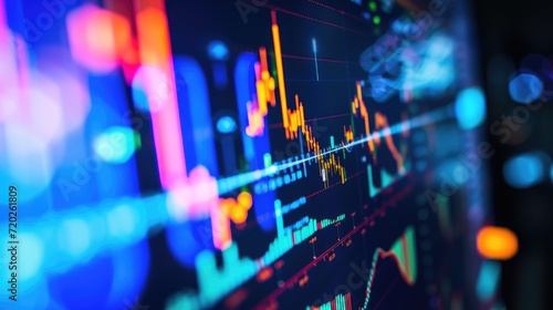 A detailed view of a stock market graph displayed on a computer screen.