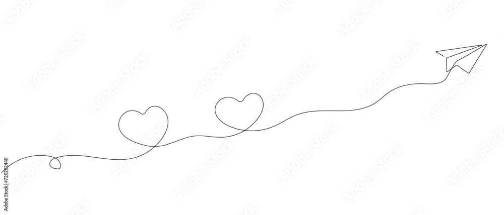 Heart in line art style, One continuous drawing Thin flourish border and romantic symbol of love in simple linear style.Valentine's Day. Can be used for background, postcard, decor, print, invitation Heart in line art style, One continuous drawing Thin flourish border and romantic symbol of love in simple linear style.Valentine's Day. Can be used for background, postcard, decor, print, invitation